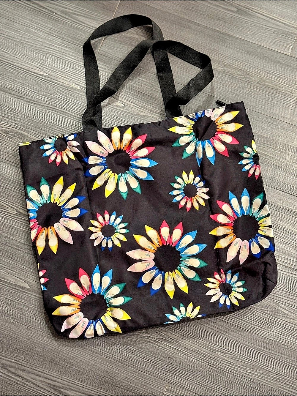 SJP Floral Tote Bag in Black & Multicolor Like New
